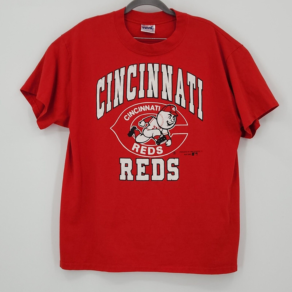 VINTAGE Cincinnati Reds 1991 BIKE Mr. Red Tee Shirt Adult XL Single Stitch